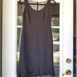 Tahari ASL Black Pinstripe Sleeveless Dress